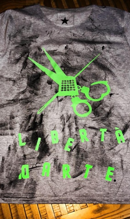 Grey Handmade Liberta Logo Tshirt