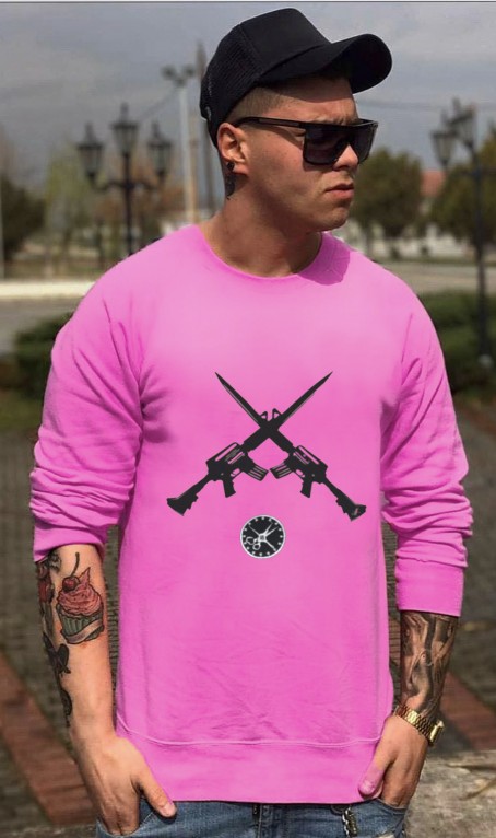pink Sweatshirt guns