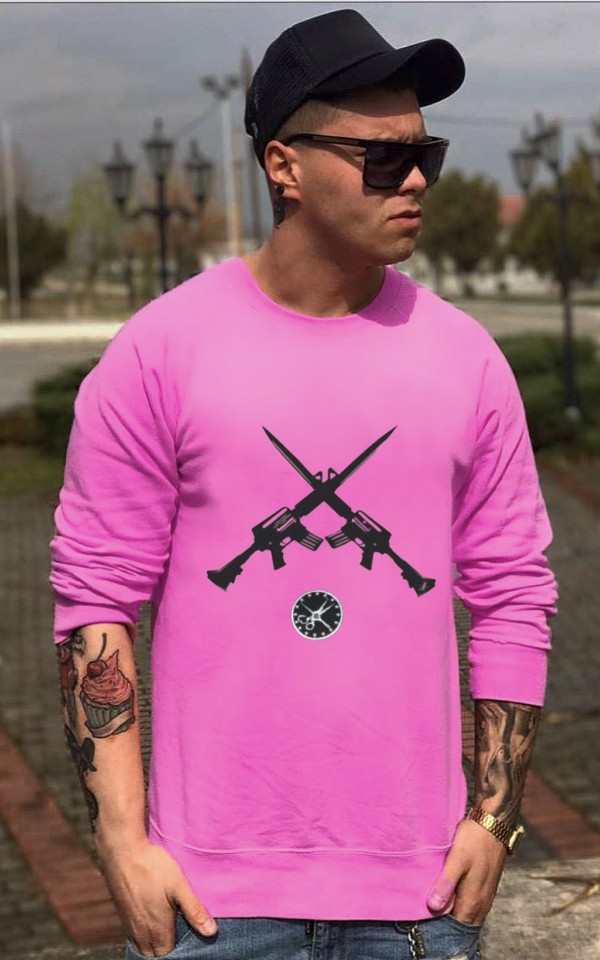 pink Sweatshirt guns