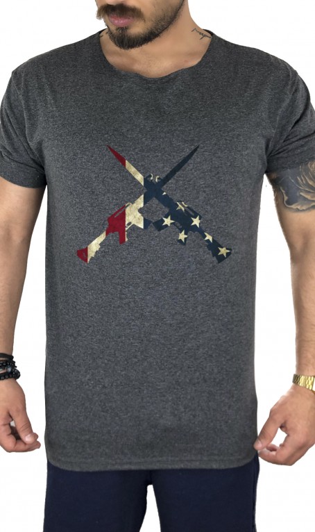 USA Guns Dark Grey Tshirt